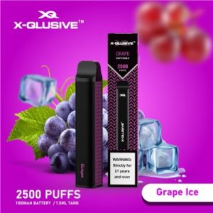 X-QLUSIVE GRAPE ICE – 2500 PUFFS