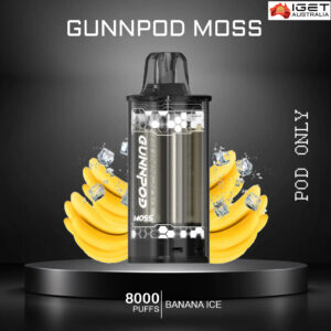 GUNNPOD MOSS - BANANA ICE - 8000 PUFFS - POD ONLY