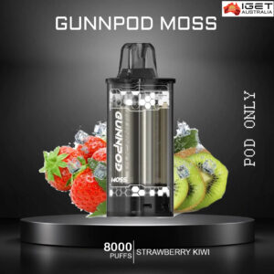 GUNNPOD MOSS - STRAWBERRY KIWI ICE - 8000 PUFFS - POD ONLY