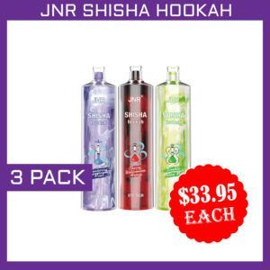 JNR SHISHA HOOKAH - 12000 PUFFS - 3 PACK