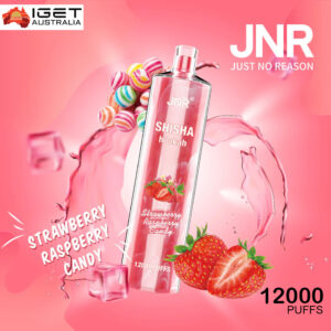 JNR SHISHA HOOKAH STRAWBERRY RASPBERRY CANDY - 12000 PUFFS