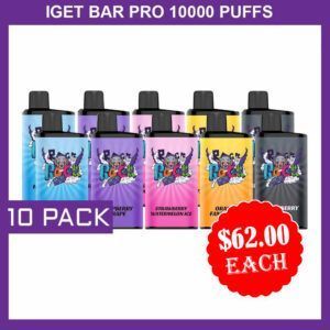 IGET BAR PRO 10000 PUFFS - 10 PACK