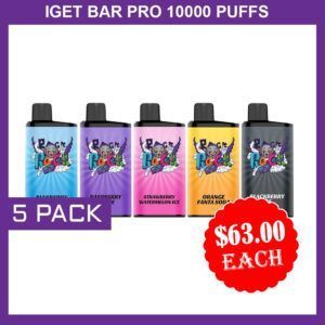 IGET BAR PRO 10000 PUFFS - 5 PACK