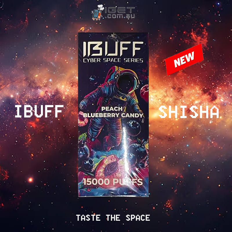 IBUFF SHISHA - PEACH BLUEBERRY CANDY- 15000 PUFFS