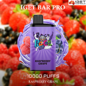IGET BAR PRO RASPBERRY GRAPE - 10000 PUFFS