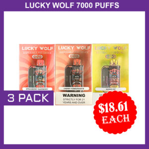 LUCKY WOLF 7000 PUFFS - 3 PACK