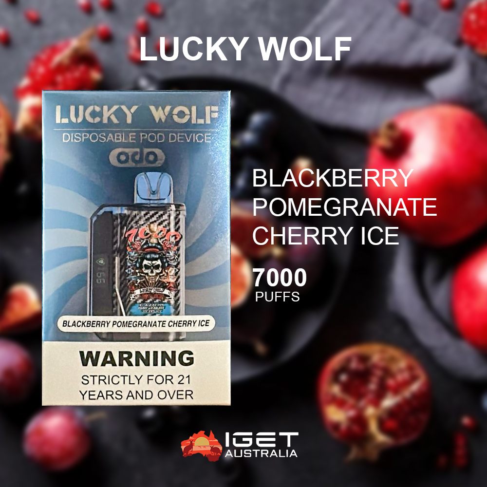 LUCKY WOLF BLACKBERRY POMEGRANATE CHERRY ICE