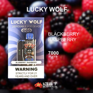 LUCKY WOLF BLACKBERRY RASPBERRY - 7000 PUFFS