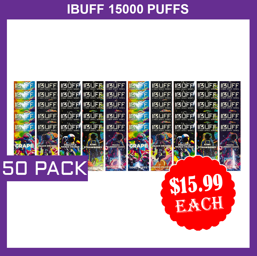 IBUFF SHISHA 15000 PUFFS - 50 PACK