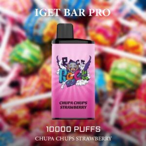 IGET BAR PRO CHUPA CHUPS STRAWBERRY - 10000 PUFFS