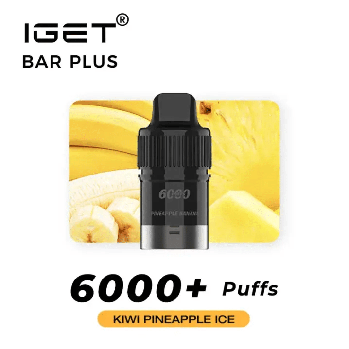 IGET BAR PLUS KIWI PINEAPPLE ICE 6000 PUFFS