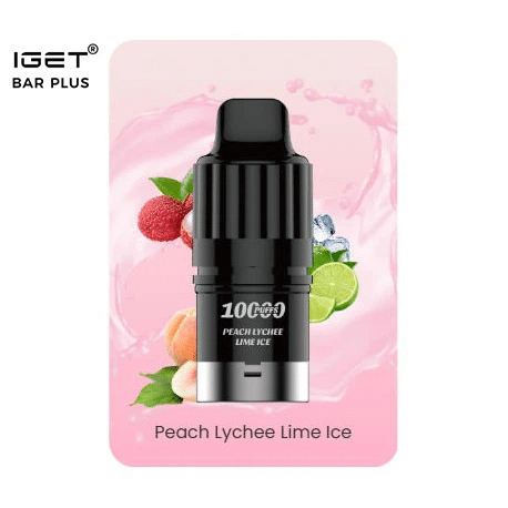 IGET BAR PLUS S3 PEACH LYCHEE LIME ICE 10000 PUFFS