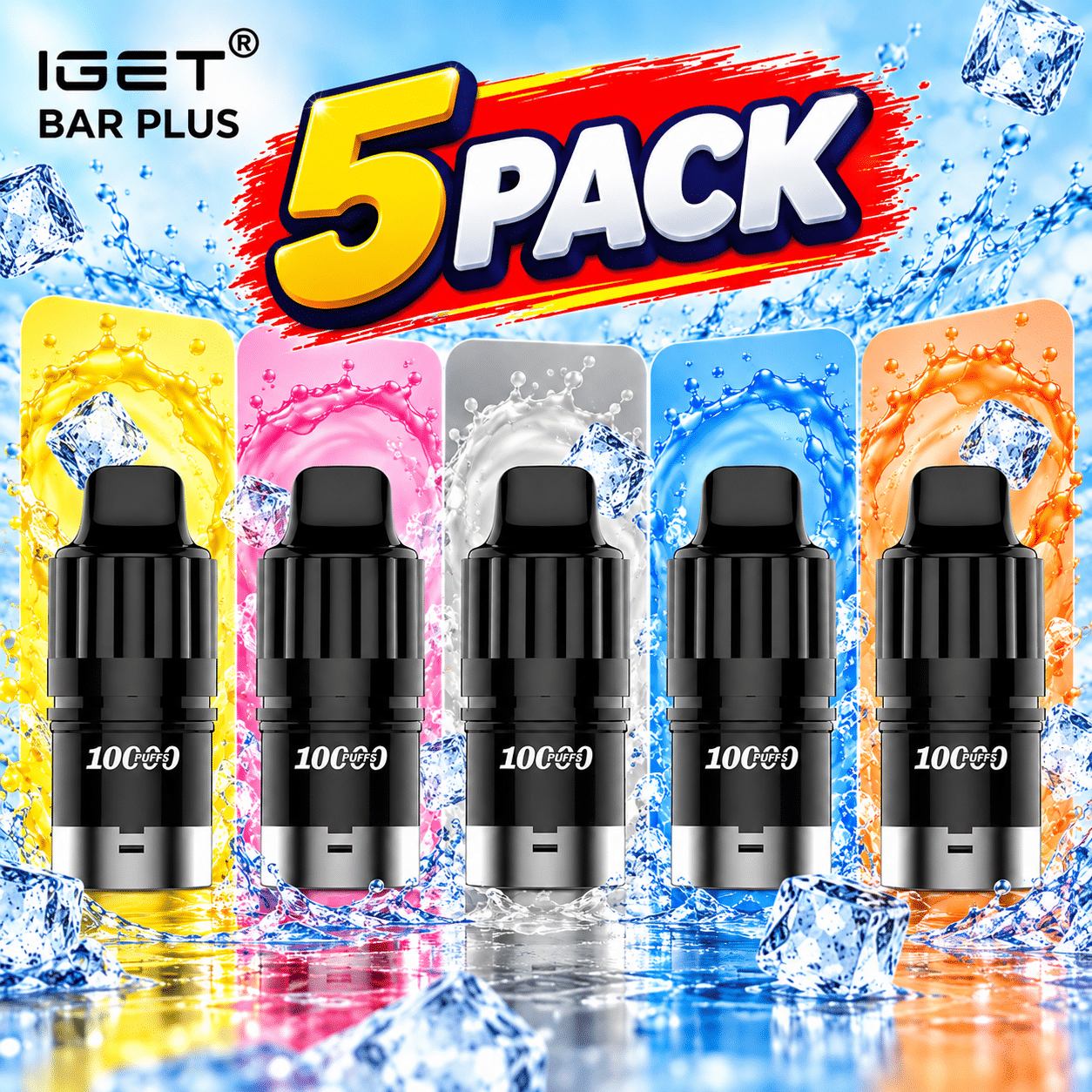 IGET BAR PLUS S3 10000 PUFFS 5 PACK