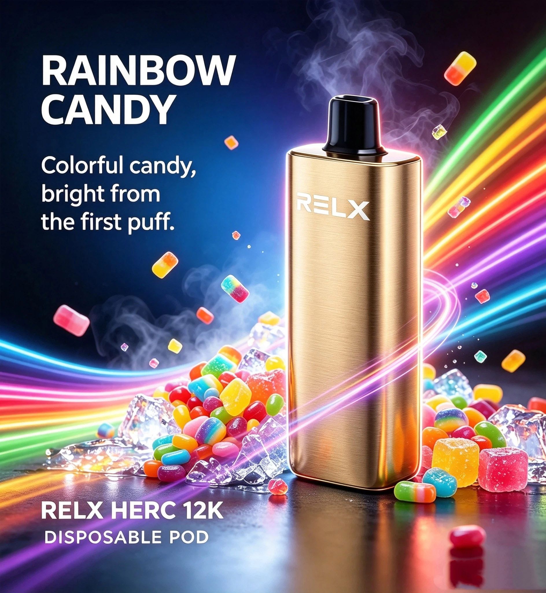 RELEX HERCULES RAINBOW CANDY 12000 PUFFS