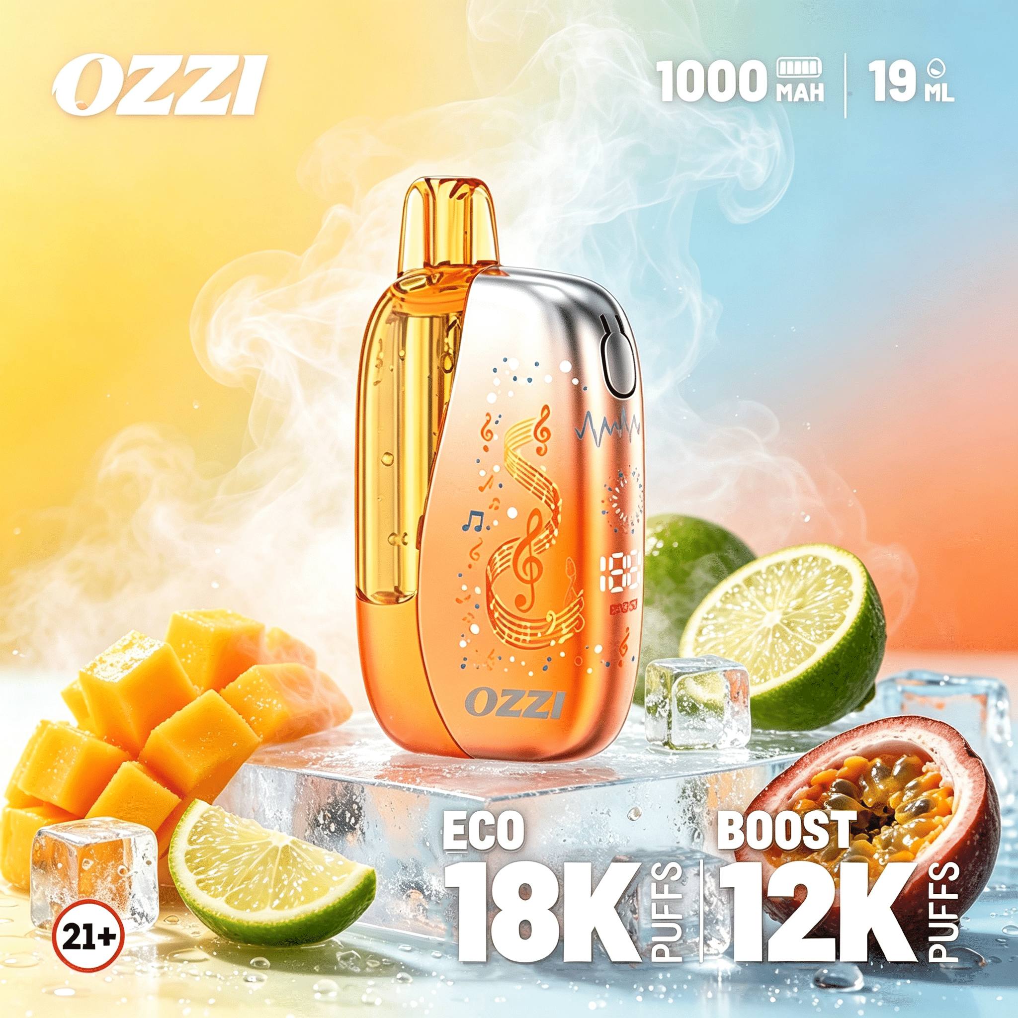 OZZI PASSIONFRUIT MANGO LIME 18000 PUFFS